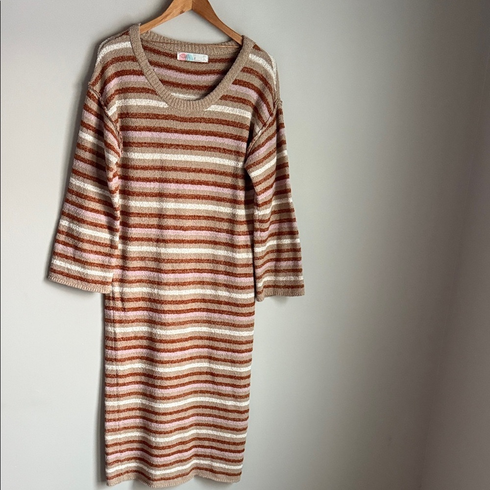 FREE PEOPLE BEACH TOES IN THE SAND MAXI SWEATER TUNIC DRESS XS - Picture 2 of 12